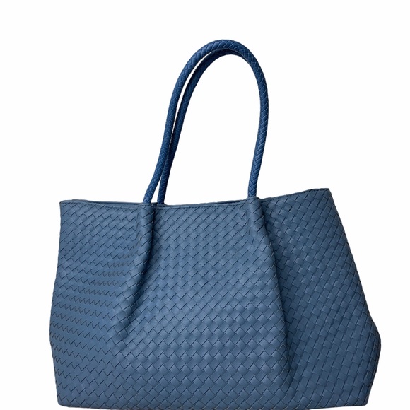 Lulu Dharma Napa Vegan Leather Hand Woven Tote Bag - Picture 2 of 7